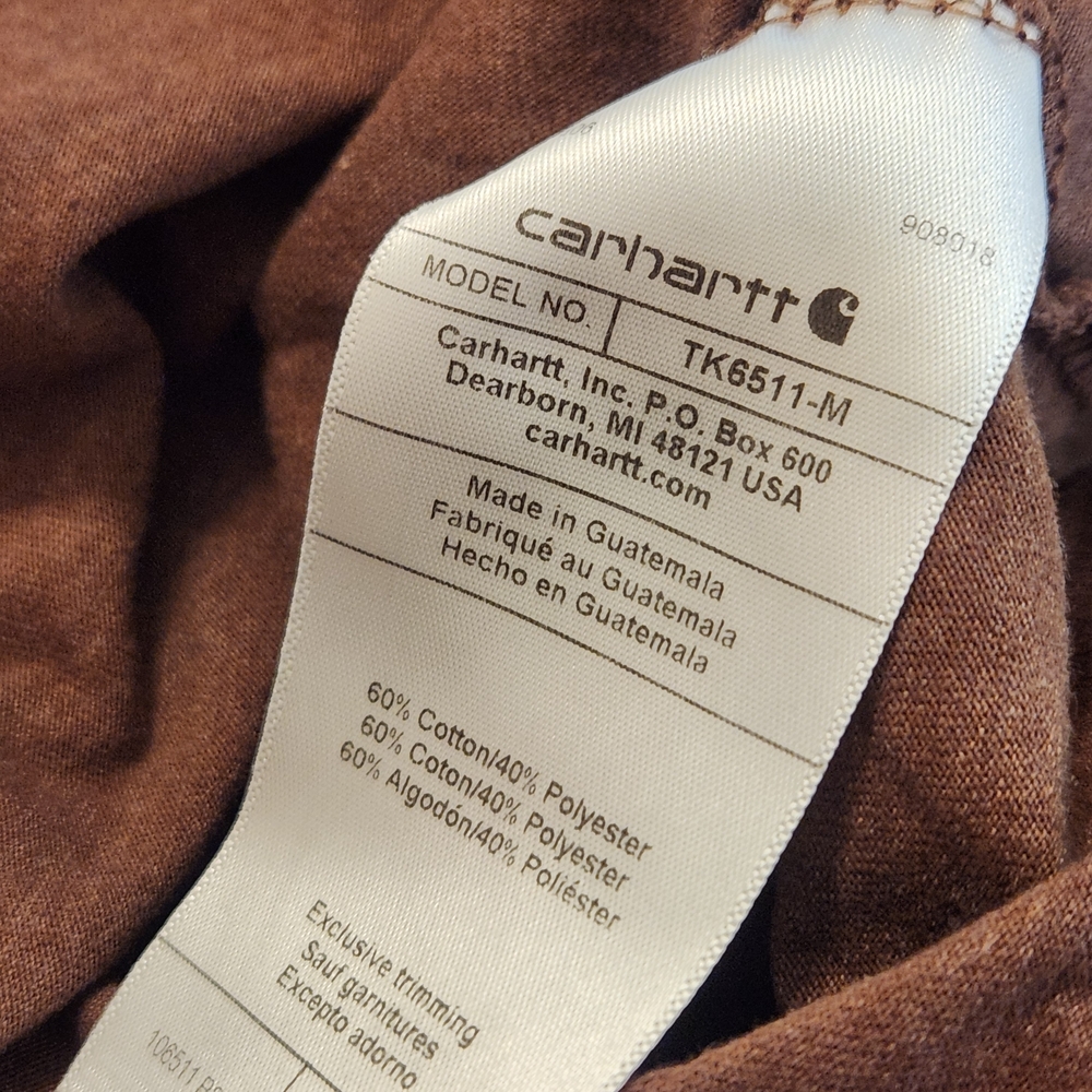 Carhartt Relaxed Fit size S Brown Pocket T-Shirt with Texas Patch - Picture 12 of 14